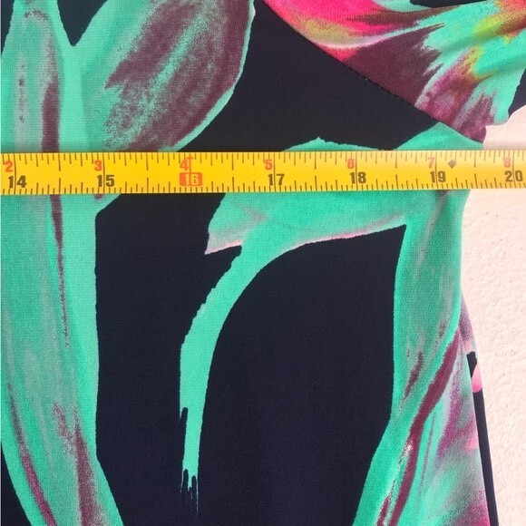 Peach Love California Popover Large Navy Floral Shirttail Dress Women Large - Picture 7 of 11